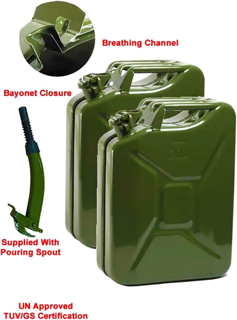 Duravel 20L Metal Jerry Can with Secure Locking Cap and Free Nozzle - Image 3